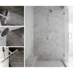 Maison High Pressure 8" Modern Rainfall Showerhead Brushed Nickel Luxury Showerhead -Tool Free Installation - Best Showerhead, Bathroom Essential