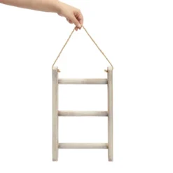 Farmlyn Creek 3-Tier Rustic-Style Hanging Towel Rack, Small Wooden Hanging Ladder Towel Racks For Bathroom With Rope, 10 X 23 In, Whitewashed -Bathroom Products Store GUEST bae9f34e cae9 4438 ae02 8a762d725962