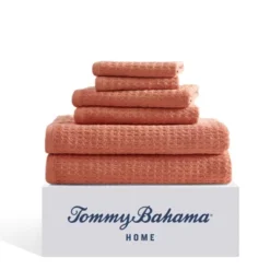 Tommy Bahama Northern Pacific 100% Cotton Terry- 6 Piece- Towel Set, Orange- 6 Pc Towel Set -Bathroom Products Store GUEST bd2471e0 fcbf 44f1 9144 97c2440b372a