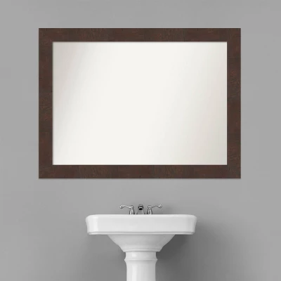43" x 32" Non-Beveled Wildwood Brown Bathroom Wall Mirror - Amanti Art 43" X 32" Non-Beveled Wildwood Brown Bathroom Wall Mirror - Amanti Art -Bathroom Products Store GUEST c0595532 c533 4d50 947e 27850a03440a