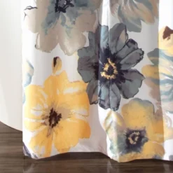Leah Shower Curtain Yellow/Gray - Lush Décor 4 Leah Shower Curtain Yellow/Gray - Lush Décor -Bathroom Products Store GUEST c076a4a6 f84b 4506 9546 1082b662d79a