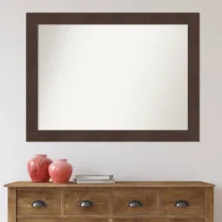 43" X 32" Non-Beveled Wildwood Brown Bathroom Wall Mirror - Amanti Art 6 43" X 32" Non-Beveled Wildwood Brown Bathroom Wall Mirror - Amanti Art -Bathroom Products Store GUEST c0f391be 8999 4af5 b803 68df5ffd640c