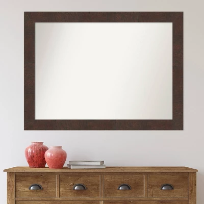 43" x 32" Non-Beveled Wildwood Brown Bathroom Wall Mirror - Amanti Art 43" X 32" Non-Beveled Wildwood Brown Bathroom Wall Mirror - Amanti Art -Bathroom Products Store GUEST c0f391be 8999 4af5 b803 68df5ffd640c