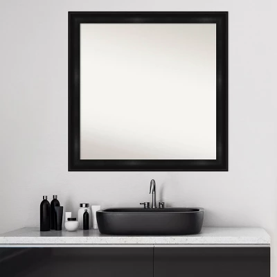 30" x 30" Non-Beveled Grand Narrow Bathroom Wall Mirror Black - Amanti Art 30" X 30" Non-Beveled Grand Narrow Bathroom Wall Mirror Black - Amanti Art -Bathroom Products Store GUEST c11a6c39 8bfc 4819 afe1 bdb0ddd40032