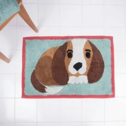 Puppy Love Bath Rug Brown