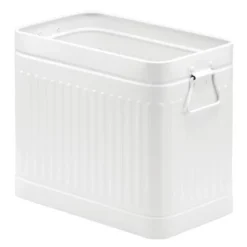 MDesign Metal Rectangle Trash Can Wastebasket, Garbage Bin, Handles -Bathroom Products Store GUEST c37c17fc b2ae 4be9 852c 9902bc496d57