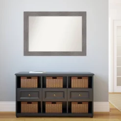 42" X 30" Non-Beveled Pinstripe Plank Gray Bathroom Wall Mirror - Amanti Art 5 42" X 30" Non-Beveled Pinstripe Plank Gray Bathroom Wall Mirror - Amanti Art -Bathroom Products Store GUEST c39c0379 d0d4 4149 8971 1fa461bee6aa