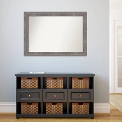 42" x 30" Non-Beveled Pinstripe Plank Gray Bathroom Wall Mirror - Amanti Art 42" X 30" Non-Beveled Pinstripe Plank Gray Bathroom Wall Mirror - Amanti Art -Bathroom Products Store GUEST c39c0379 d0d4 4149 8971 1fa461bee6aa