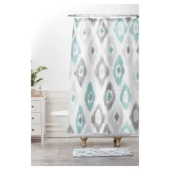 Social Proper Quiet Ikat Cushion Bath Mat Blue - Deny Designs -Bathroom Products Store GUEST c4cfa6d2 2e9a 4ae6 a17d f889a286281e