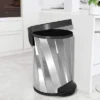 5L Round Metal Step Trash Can Wastebasket Steel - Nu Steel -Bathroom Products Store GUEST c56cf7a9 856e 4deb 9766 0b0f3d846a71