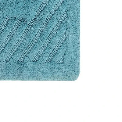 Diagonal Racetrack 100% Cotton Reversible Bath Rug 20" x 30" Aqua by Knightsbridge Diagonal Racetrack 100% Cotton Reversible Bath Rug 20" X 30" Aqua By Knightsbridge -Bathroom Products Store GUEST c5be4f0c 1f5c 4bf5 a05d 594d244be98e