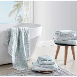 6pc Lago Palm Towel Set Green - Tommy Bahama -Bathroom Products Store GUEST c5c423a7 cb4b 49b8 93b9 b0c437d32148