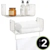 MDesign Bath Storage Organizer Shelving Set Of 2 - 1 Shelf With Towel Bar -Bathroom Products Store GUEST c8214eb8 6182 45b0 86a4 a0080fb274a2
