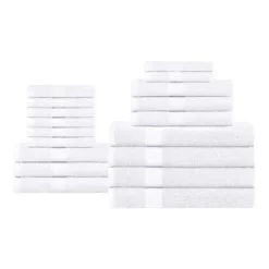 Eco-Friendly Absorbent Assorted 18-Piece Towel Set By Blue Nile Mills -Bathroom Products Store GUEST c8bc2e7f 3212 432b 93f3 321165d398ee