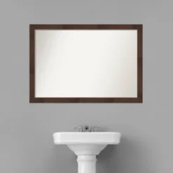 39" X 27" Non-Beveled Wildwood Brown Narrow Bathroom Wall Mirror - Amanti Art 8 39" X 27" Non-Beveled Wildwood Brown Narrow Bathroom Wall Mirror - Amanti Art -Bathroom Products Store GUEST c9f235ba 08eb 495b 8c8c f677413d7164