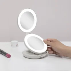 4.75" Round Dual LED Lighted Travel Makeup Mirror - Zadro -Bathroom Products Store GUEST ca9572b6 00ae 4bd5 9e50 d260d14cb748
