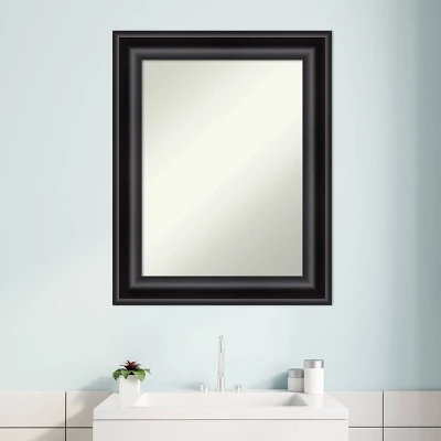 24" x 30" Non-Beveled Grand Bathroom Wall Mirror Black - Amanti Art 24" X 30" Non-Beveled Grand Bathroom Wall Mirror Black - Amanti Art -Bathroom Products Store GUEST cab614de 9c7d 4feb 85b4 a1e0741decf8