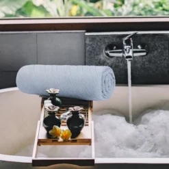 2 Pcs 100% Combed Cotton Soft Absorbent Diagonal Weave Bath Towel - PiccoCasa -Bathroom Products Store GUEST cbb6536c 823a 4e1e af01 b1870976ada3