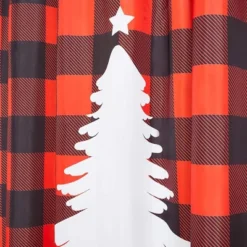 Juvale Red Buffalo Plaid Merry Christmas Tree Bath Shower Curtain Set Polyester With 12 Hooks For Bathroom Decor 70"x71" -Bathroom Products Store GUEST cbbcb449 8ffb 4e1c 8517 5ddb2d7c8687
