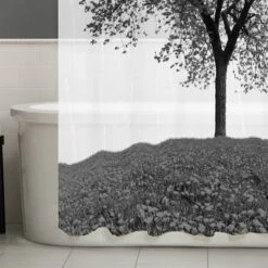 13pc Arbor PEVA Shower Curtain And Rings Set Black - Zenna Home -Bathroom Products Store GUEST ccc0931e 351f 4329 aabc f28e04985084