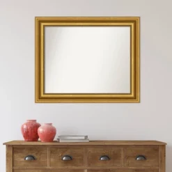 34" X 28" Non-Beveled Parlor Bathroom Wall Mirror Gold - Amanti Art 6 34" X 28" Non-Beveled Parlor Bathroom Wall Mirror Gold - Amanti Art -Bathroom Products Store GUEST ccc730b8 77c8 4738 b874 ac0350f5bf31