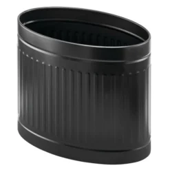MDesign Oval Slim Steel Small Trash Can Wastebasket -Bathroom Products Store GUEST cd1c3076 0020 4362 94f6 bbfbd55df71b