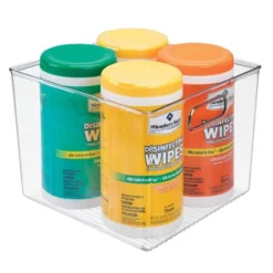 MDesign Plastic Bathroom Storage Bin Tote With Handles -Bathroom Products Store GUEST ce07ec8c 9560 4f04 ba9b eccbb5fde2ed