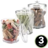 MDesign Tall Round Plastic Dog Food, Treat Storage Canister Jar - 3 Pack - Clear 1 MDesign Tall Round Plastic Dog Food, Treat Storage Canister Jar - 3 Pack - Clear -Bathroom Products Store GUEST ce6365c8 f675 4238 bbe4 caea4de574d7