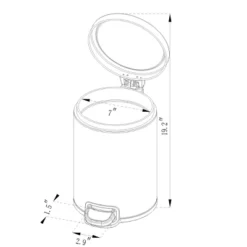 5L Round Step Trash Can - Brightroom™ -Bathroom Products Store GUEST cfda8acd e2c2 4818 9a97 33a2d09bb5d2