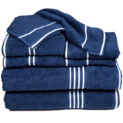 8pc Striped Bath Towel Set - Yorkshire Home -Bathroom Products Store GUEST d1b711f1 23b2 4241 a676 612cf05cd0a6