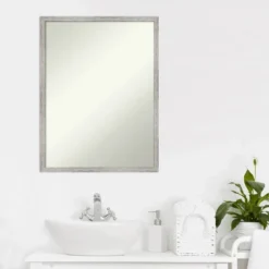 19" X 25" Non-Beveled Shiplap White Narrow Wood Bathroom Wall Mirror - Amanti Art 6 19" X 25" Non-Beveled Shiplap White Narrow Wood Bathroom Wall Mirror - Amanti Art -Bathroom Products Store GUEST d20498f3 6d2b 4ee3 aaef b90552cecea2