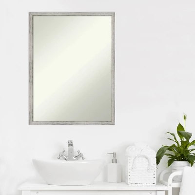 19" x 25" Non-Beveled Shiplap White Narrow Wood Bathroom Wall Mirror - Amanti Art 19" X 25" Non-Beveled Shiplap White Narrow Wood Bathroom Wall Mirror - Amanti Art -Bathroom Products Store GUEST d20498f3 6d2b 4ee3 aaef b90552cecea2