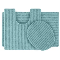 3pc Sheridan Plush Washable Nylon Bath Rug Set - Garland -Bathroom Products Store GUEST d2673dea 18c3 4946 86eb cde48b4f0b07