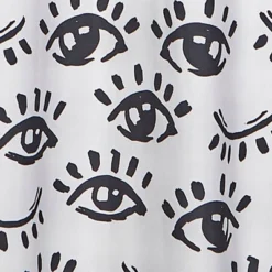 Winking Eye Shower Curtain Black/White - Moda At Home