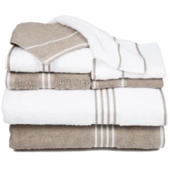 8pc Striped Bath Towel Set - Yorkshire Home -Bathroom Products Store GUEST d61744de d03b 4d6f a29f e2b02bdd0c59