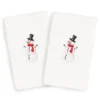 2pk Snowman Hand Towel Set White - Linum Home Textiles -Bathroom Products Store GUEST d719fde4 0646 4989 be82 f0b415225e92