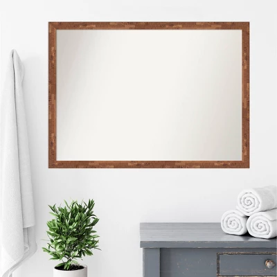 41" x 30" Non-Beveled Fresco Wood Bathroom Wall Mirror Light Pecan Brown - Amanti Art 41" X 30" Non-Beveled Fresco Wood Bathroom Wall Mirror Light Pecan Brown - Amanti Art -Bathroom Products Store GUEST d72aeb0f 2830 4d23 97a0 cad266896922