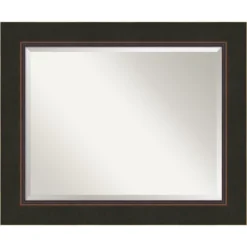 Amanti Art Milano Bronze Beveled Wood Bathroom Wall Mirror -Bathroom Products Store GUEST d775a4eb 6c23 4d55 bf9a bde18a94aa04