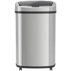 ITouchless Rolling Sensor Kitchen Trash Can With Wheels And AbsorbX Odor Filter Oval 13 Gallon Silver Stainless Steel 5 ITouchless Rolling Sensor Kitchen Trash Can With Wheels And AbsorbX Odor Filter Oval 13 Gallon Silver Stainless Steel -Bathroom Products Store GUEST d7a7db51 bb02 438c bdc3 758327a47270