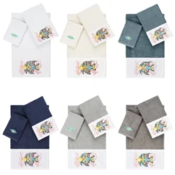 Set Of 3 Feliz Embroidered Towels - Linum Home Textiles -Bathroom Products Store GUEST d81b2e93 c3b6 455f b5c8 614464ab1b40