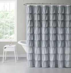 GoodGram Montauk Accents Home Gypsy Ombre Ruffled Fabric Shower Curtain - Standard Length -Bathroom Products Store GUEST d93f71aa f135 4487 9249 8a9f635e0718