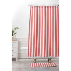 June Journal Calming Ocean Waves Shower Curtain Red - Deny Designs -Bathroom Products Store GUEST d974f9e5 2258 453c 927b efc0aac4f152