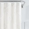 Laura Ashley Adelina 100% Cotton - Shower Curtain, White- 72" X 72"
