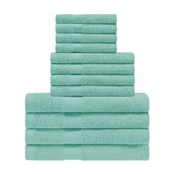 Modern Eco-Friendly Cotton Absorbent 12-Piece Assorted Towel Set - Blue Nile Mills 11 Modern Eco-Friendly Cotton Absorbent 12-Piece Assorted Towel Set - Blue Nile Mills -Bathroom Products Store GUEST db30e2dc 64ca 4e26 8e2a c8c011623188