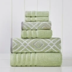 Modern Threads 6 Piece Yard Dyed Towel Set, Oxford. -Bathroom Products Store GUEST dcee714e efb2 4801 aad1 34b2ec53732d