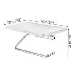 Unique Bargains Wall Mount Aluminum Acrylic Bathroom Toilet Paper Holder Silver Tone Clear 1 Pcs -Bathroom Products Store GUEST ddbc70d0 bdf4 453a 9033 eeef2f914030