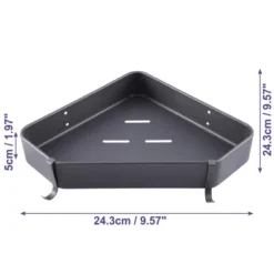 Unique Bargains Bath Corner Shower Shelves Adhesive Caddy With Hooks And Rod For Bathroom 9.57"x9.57"x1.97" 2 Sets -Bathroom Products Store GUEST de3f68a8 0527 411c 8bd6 346b65e44ba4