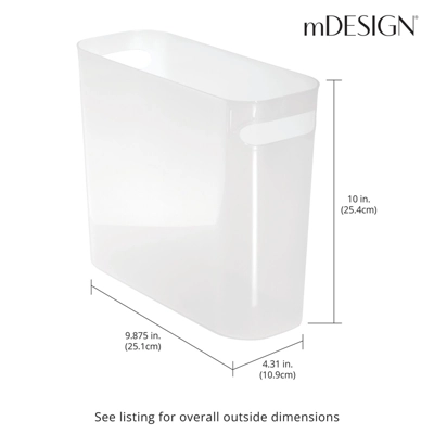 mDesign Plastic Small 1.5 Gal./5.7 Liter Trash Can, Built-In Handles MDesign Plastic Small 1.5 Gal./5.7 Liter Trash Can, Built-In Handles -Bathroom Products Store GUEST dee66542 19f8 40f2 b1a3 298ceb1a6465