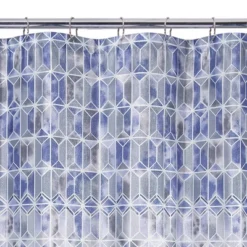 Hexagon Border Shower Curtain Blue - Allure Home Creation 5 Hexagon Border Shower Curtain Blue - Allure Home Creation -Bathroom Products Store GUEST df102d02 2a46 4695 9ec4 3c57b47264bc