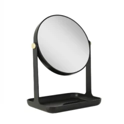 10.5" Round Back To School Makeup Mirror With Accessory Tray And Phone Holder - Zadro